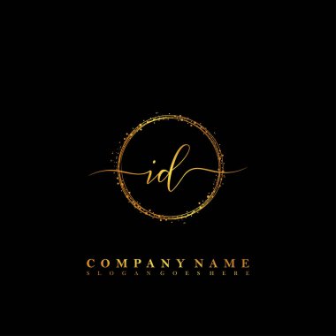 İlk harf: Güzellik el yazısı logo vektörü