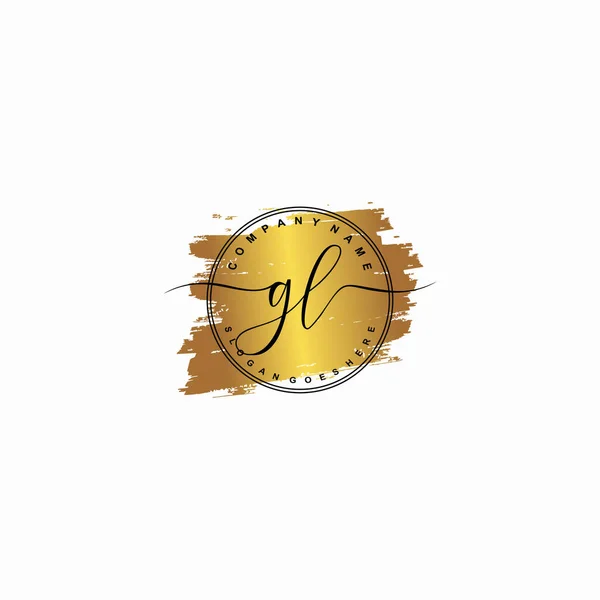 Początkowa Litera Piękno Pismo Wektor Logo — Wektor stockowy