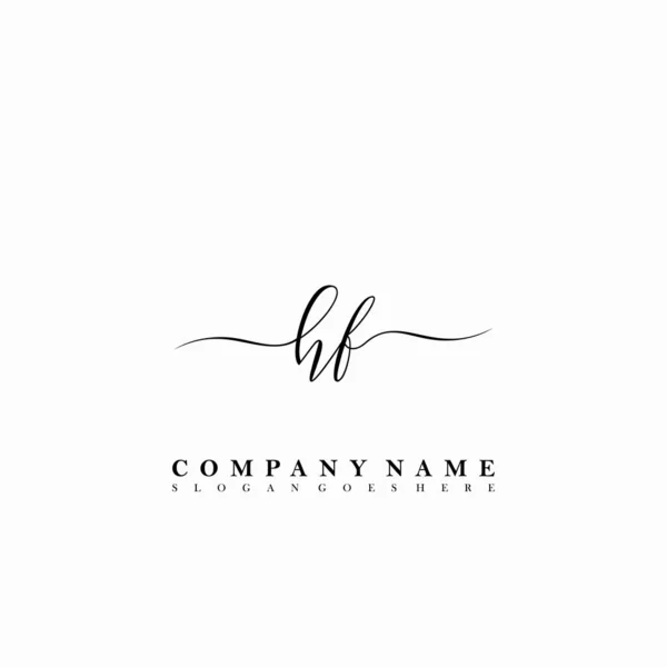 Initial Letter Beauty Handwriting Logo Vector — Stock Vector