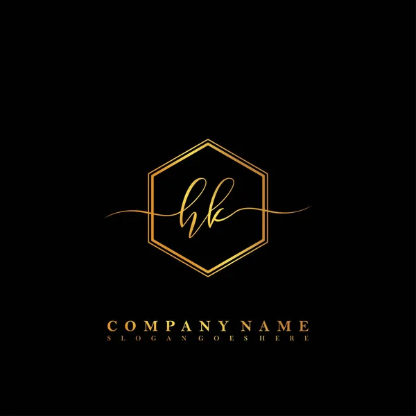 Initiële Letter Beauty Handschrift Logo Vector — Stockvector