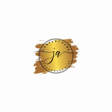 İlk harf JA güzellik el yazısı logo vektörü