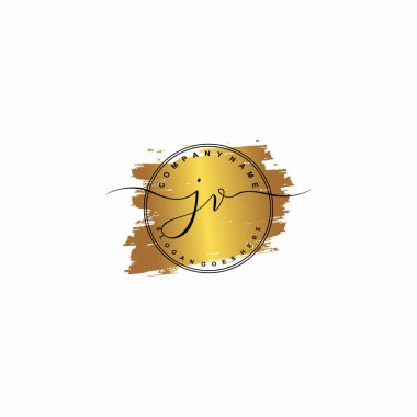 İlk harf JV güzellik logo vektörü