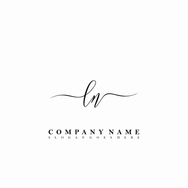 Initiële Letter Beauty Handschrift Logo Vector — Stockvector