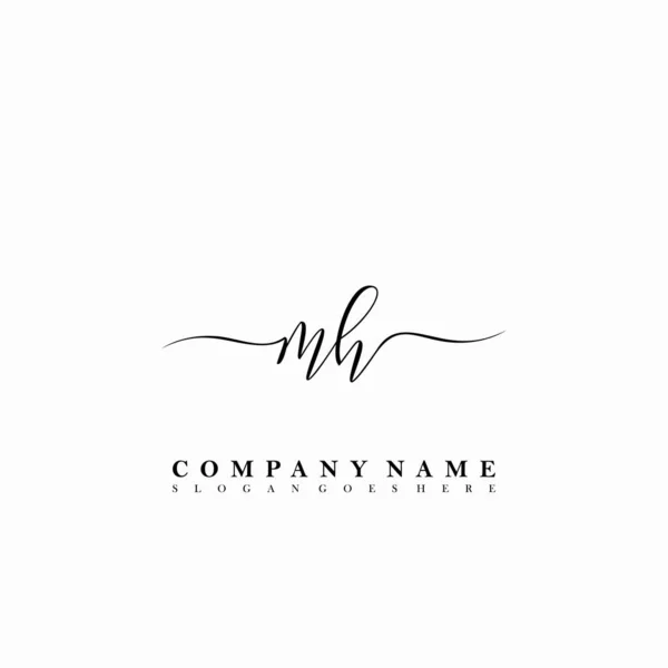 Начальная Буква Beauty Handwriting Logo Vector — стоковый вектор