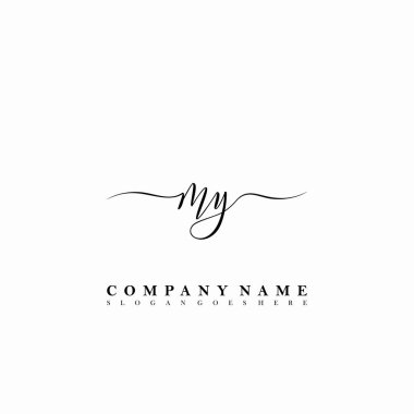 İlk harf Güzellik el yazısı logo vektörüm
