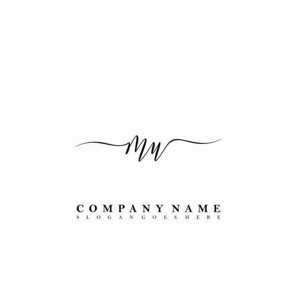 Первоначальная Буква Beauty Handwriting Logo Vector — стоковый вектор