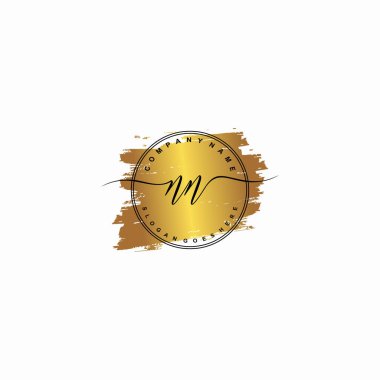 İlk harf NN güzellik el yazısı logo vektörü