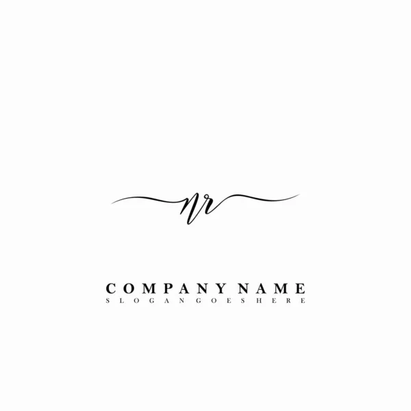 Carta Inicial Belleza Caligrafía Logo Vector — Vector de stock