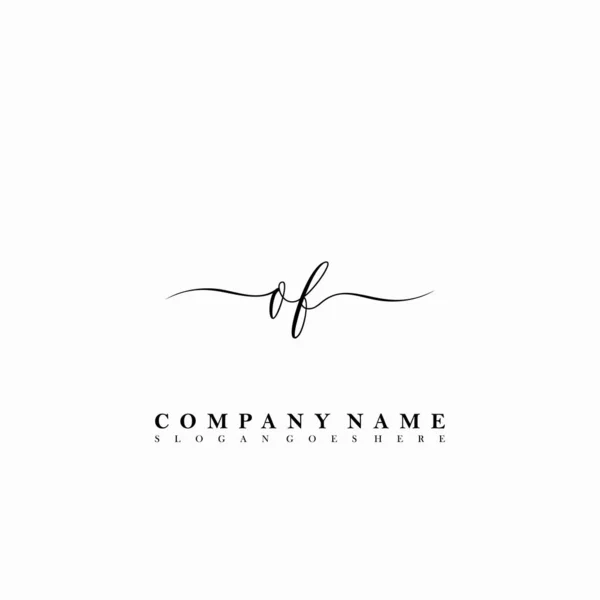 Initial Letter Beauty Handwriting Logo Vector — Stock Vector