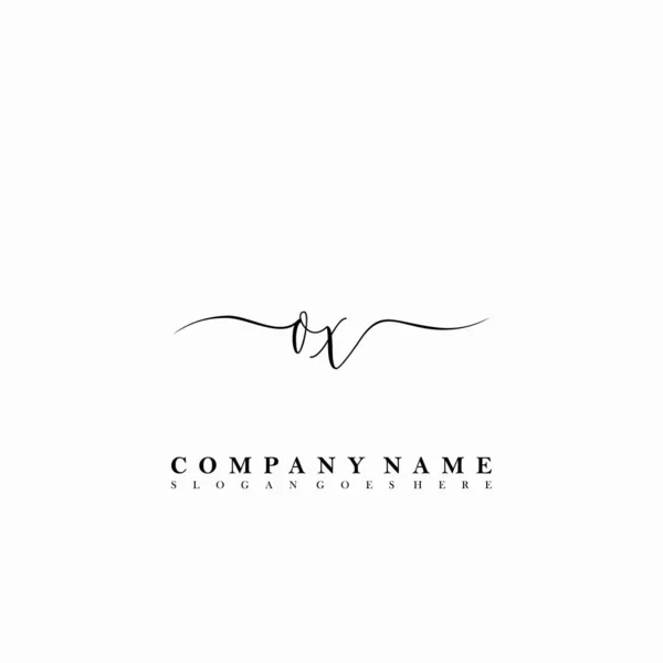 Initiële Letter Beauty Handschrift Logo Vector — Stockvector