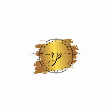 İlk harf RP güzellik logo vektörü