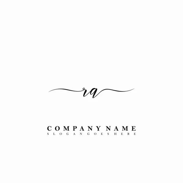 Eerste Letter Beauty Handschrift Logo Vector — Stockvector