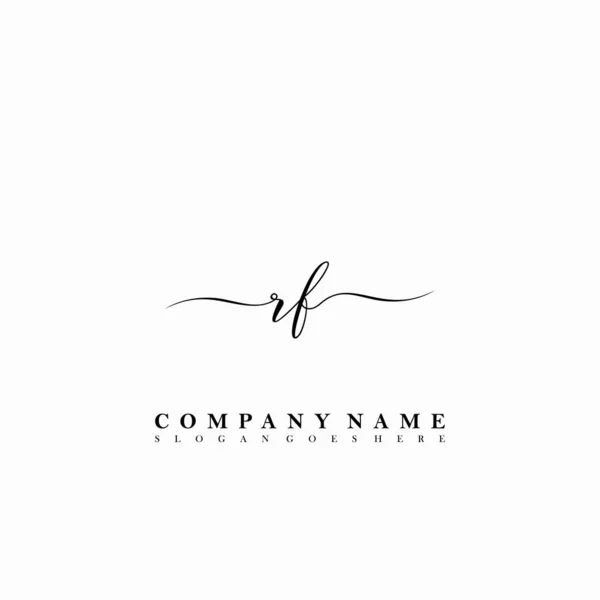 Initiële Letter Beauty Handschrift Logo Vector — Stockvector