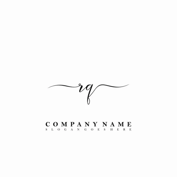 Initial Letter Beauty Handwriting Logo Vector — Stock Vector