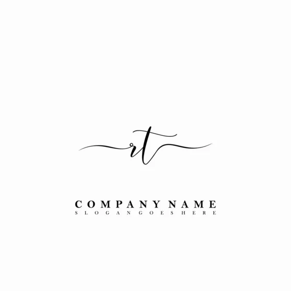 Carta Inicial Beleza Letra Logotipo Vetor —  Vetores de Stock