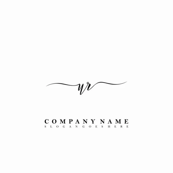 Carta Inicial Belleza Caligrafía Logo Vector — Vector de stock