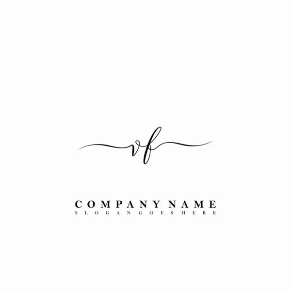 Lettera Iniziale Bellezza Calligrafia Logo Vettore — Vettoriale Stock