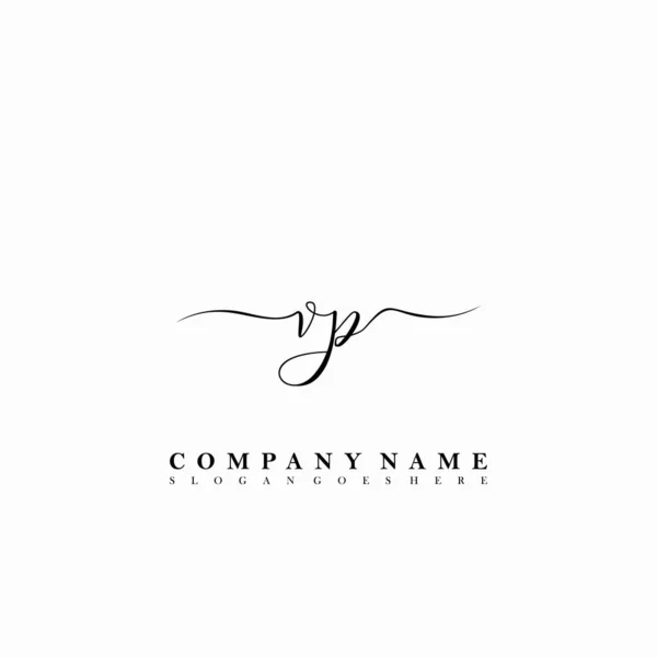 Initiële Letter Beauty Handschrift Logo Vector — Stockvector