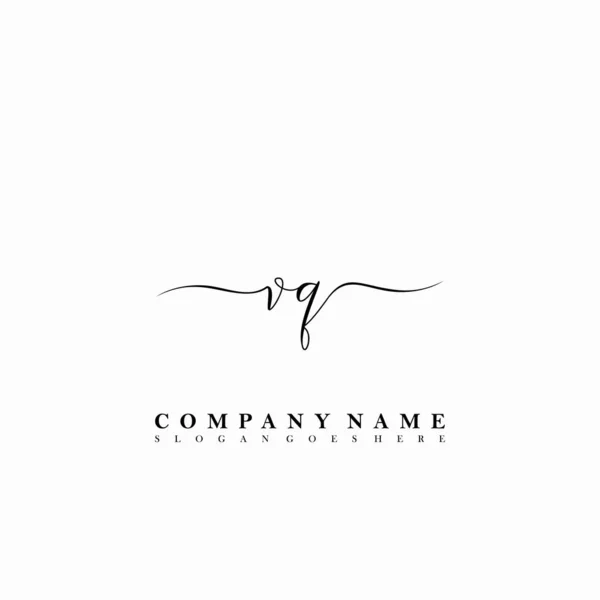 Lettera Iniziale Bellezza Calligrafia Logo Vettore — Vettoriale Stock