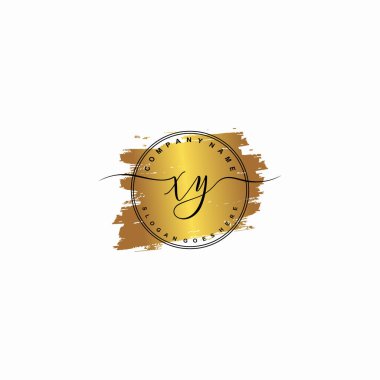 İlk harf XY güzellik el yazısı logo vektörü