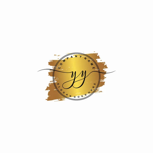 Initiële Branding Logo Collecties Handschrift Logo Van Eerste Handtekening Bruiloft — Stockvector