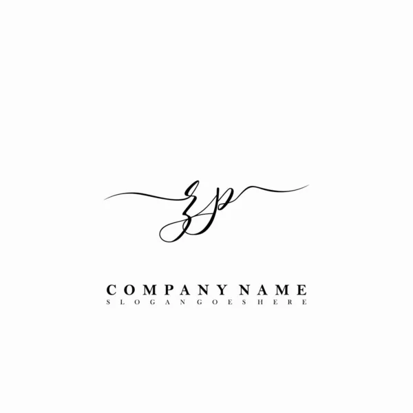 Initial Branding Logo Collections Handwriting Logo Initial Signature Wedding Fashion — Stock Vector