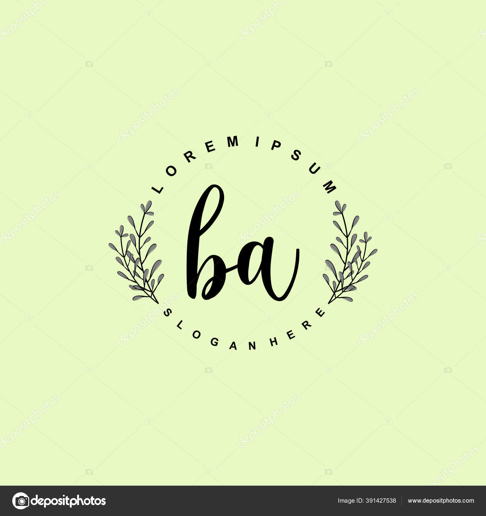 Huruf Awal Beauty Tulisan Tangan Logo Vektor Stok Vektor C Saturdaynight Design And Branding 391427538