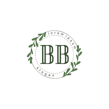 İlk harf BB güzellik logo vektörü