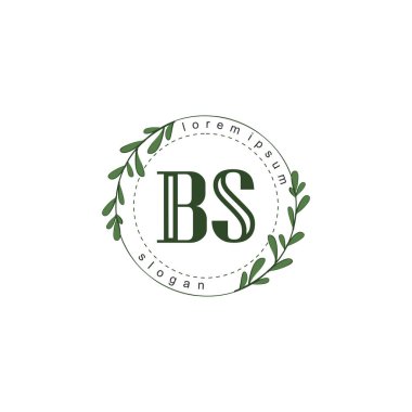 İlk harf BS güzellik el yazısı logo vektörü