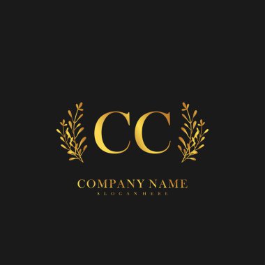 İlk harf CC güzellik logo vektörü