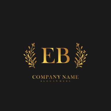 İlk harf EB güzellik logo vektörü