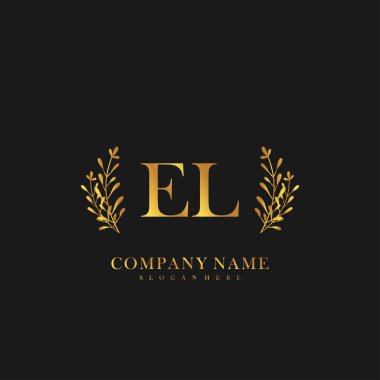 Baş harf EL güzellik logo vektörü