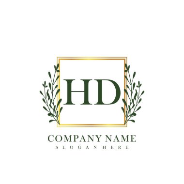 İlk harf HD güzellik el yazısı logo vektörü