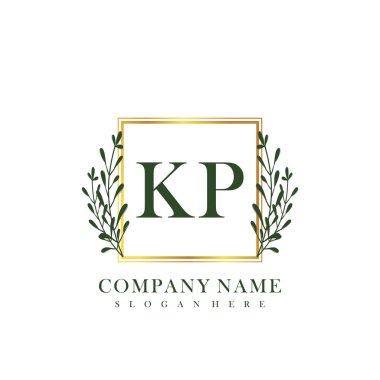 İlk harf KP güzellik logo vektörü