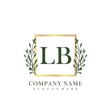 İlk harf LB güzellik el yazısı logo vektörü