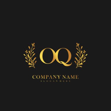 İlk harf OQ güzellik el yazısı logo vektörü