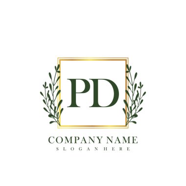 İlk harf PD güzellik logo vektörü
