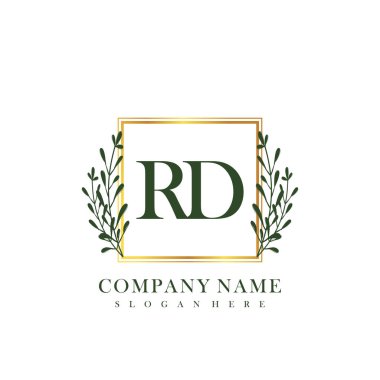 İlk harf RD güzellik logo vektörü