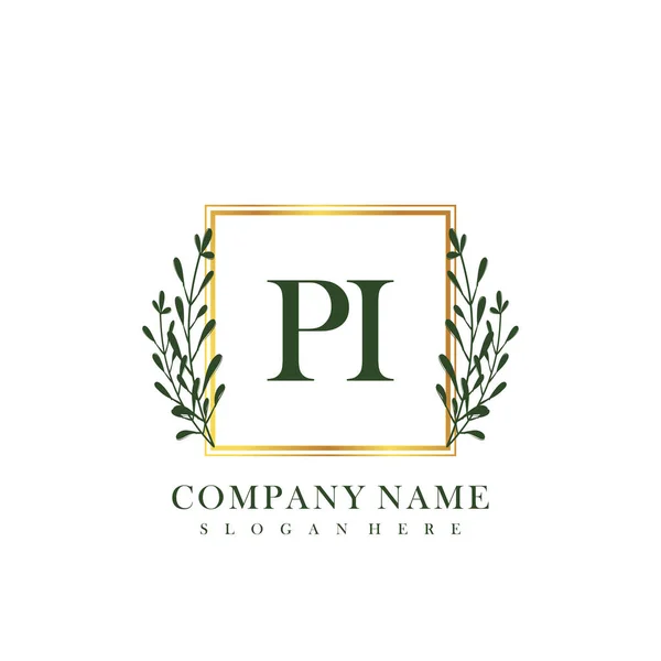 Initial Letter Beauty Handwriting Logo Vector — Stock Vector