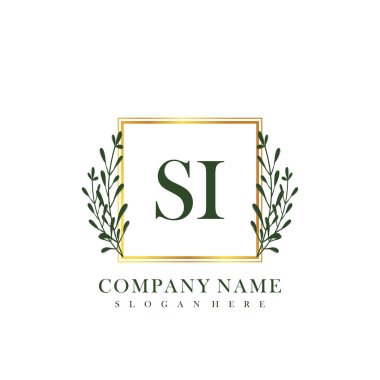 İlk harf SI güzellik el yazısı logo vektörü