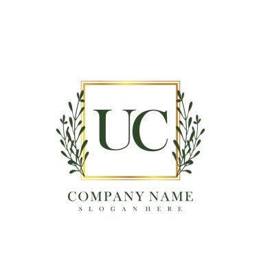 İlk harf UC güzellik logo vektörü