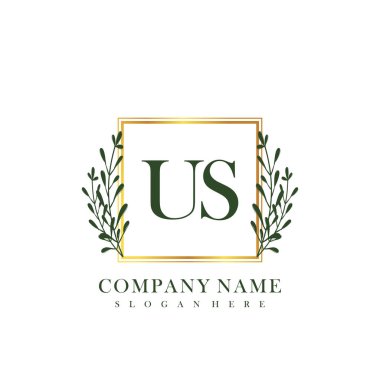 İlk harf Amerikan güzellik el yazısı logo vektörü