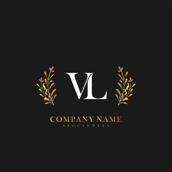 Initial Letter Beauty Handwriting Logo Vector — Stock Vector