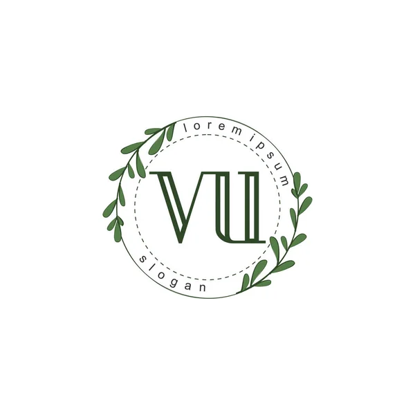 Letra Inicial Belleza Caligrafía Logo Vector — Archivo Imágenes Vectoriales