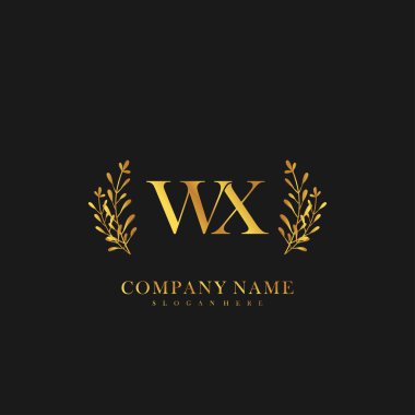 İlk harf WX güzellik el yazısı logo vektörü