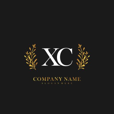 İlk harf XC güzellik logo vektörü