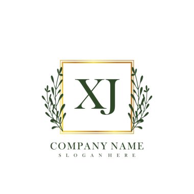 İlk harf XJ güzellik el yazısı logo vektörü