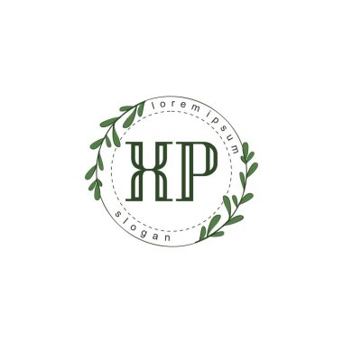 İlk harf XP güzellik logo vektörü