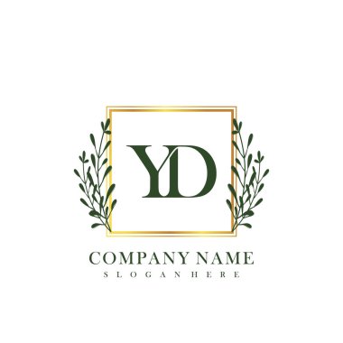 İlk harf YD güzellik logo vektörü
