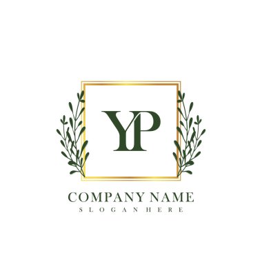 İlk harf YP güzellik logo vektörü